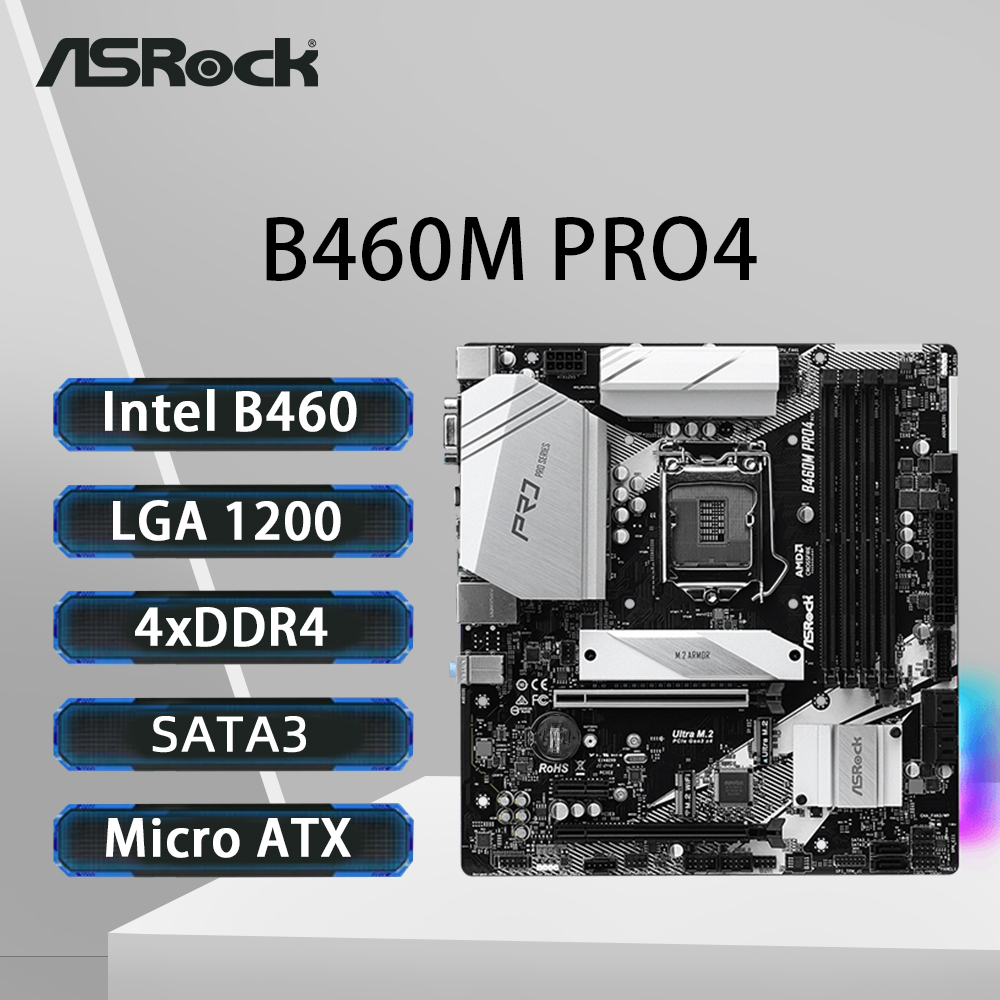 Intel Cpu Core I9 - Placa-mãe ASRock B460M PRO4 LGA 1200