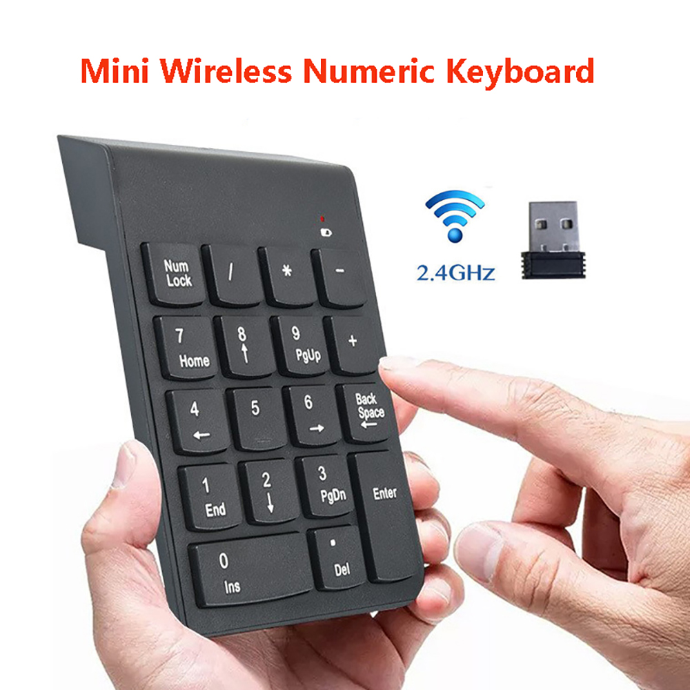 Keyboard Numpad Separate - Teclado Numérico Sem Fio Mini 2.4GHz,