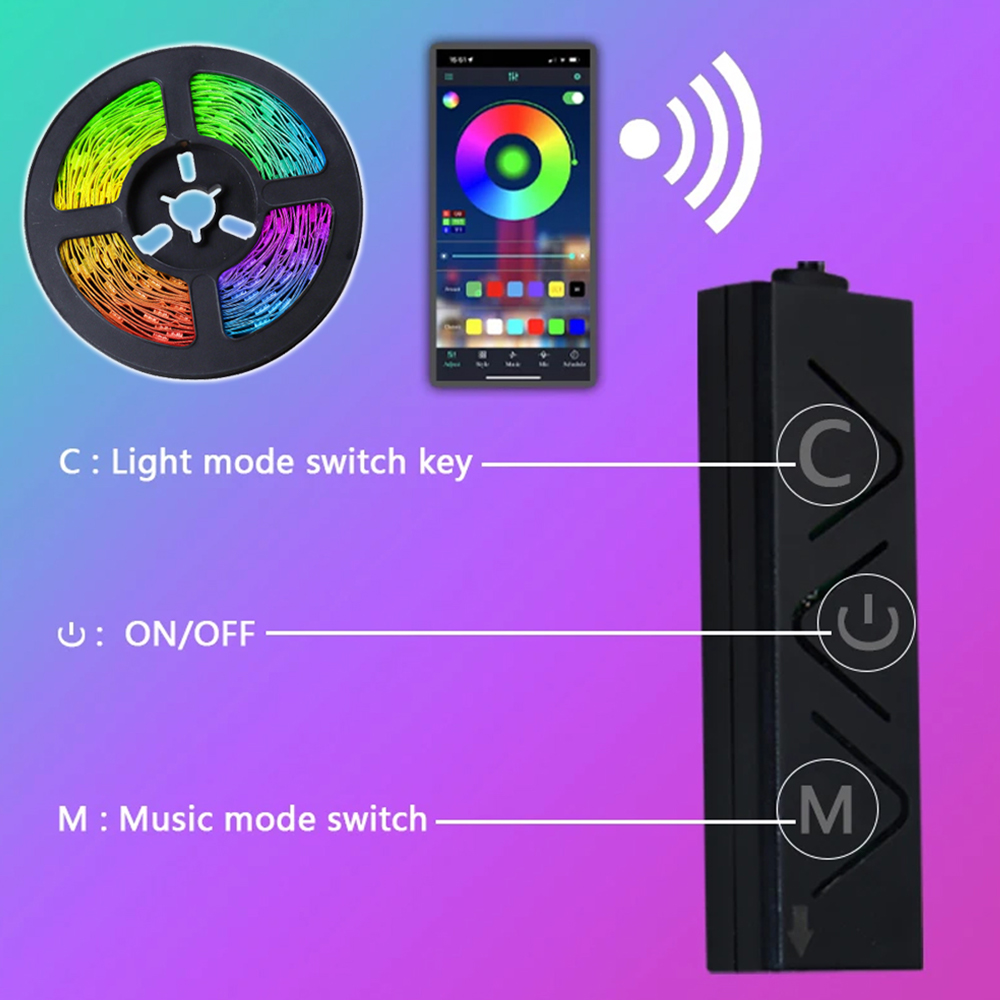 Fita de Luzes LED RGB com Cont - Gaming Accessories App avaliação e preço