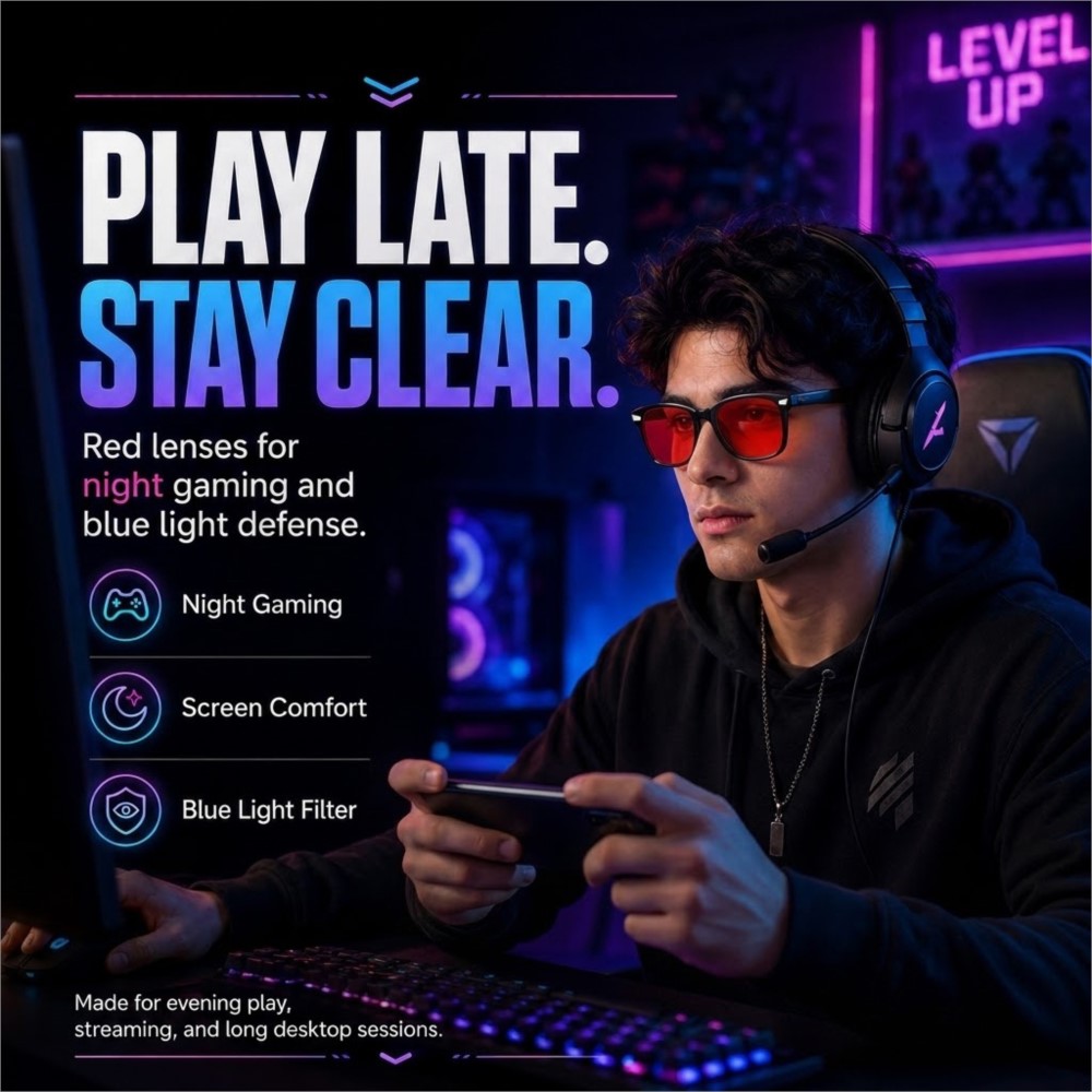 Óculos de Jogo Anti Luz Azul c - Gaming Glasses Tinted avaliação e preço