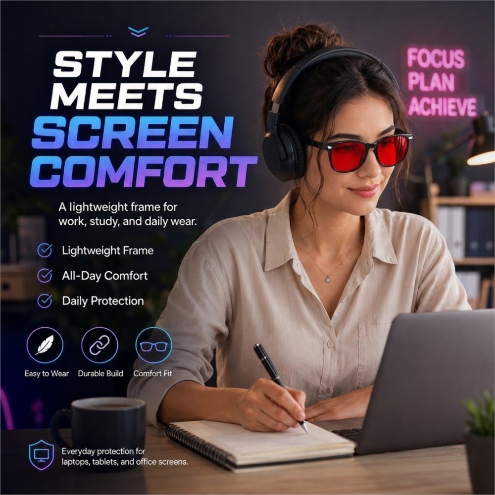 Óculos de Jogo Anti Luz Azul c - Gaming Glasses Tinted avaliação e preço